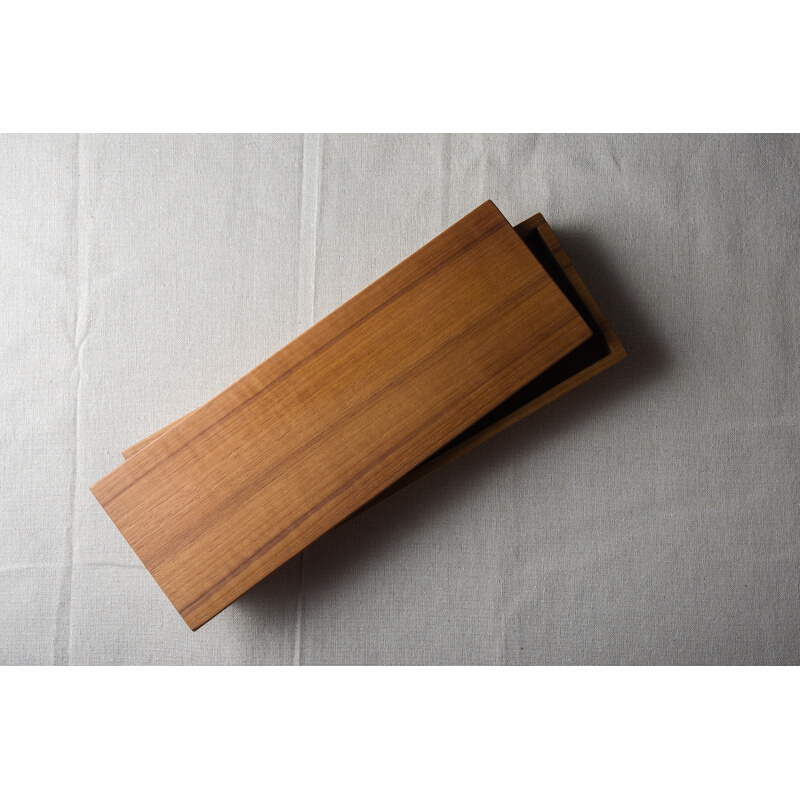 缅甸柚木收纳盒首饰盒子手工制作手作木器礼品实木质长方形整木
