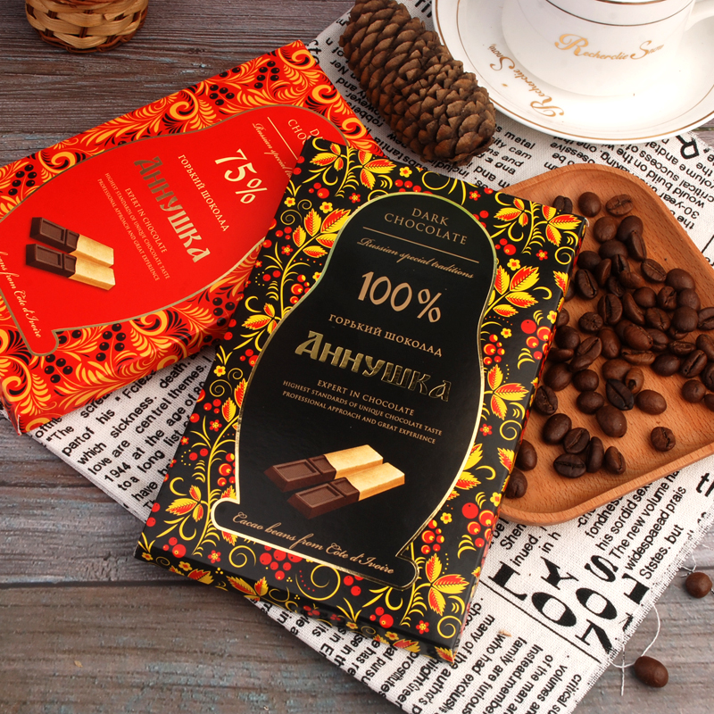 进口安诺希克100%75%黑苦纯可可脂低碳生酮独立包装条醇香巧克力