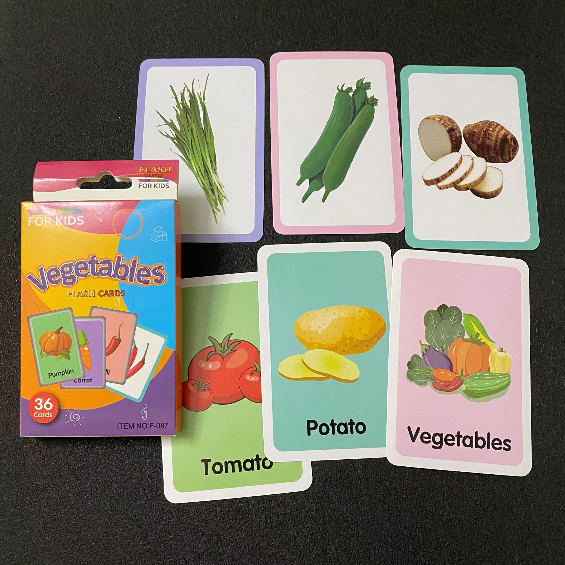 儿童英语单词动物水果颜色幼儿园早教识字启蒙教学卡片学习教具