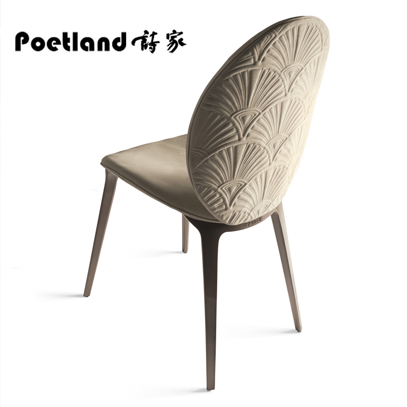 轻奢餐椅后现代简约高端设计师款意式极简创意家具用靠背网红椅