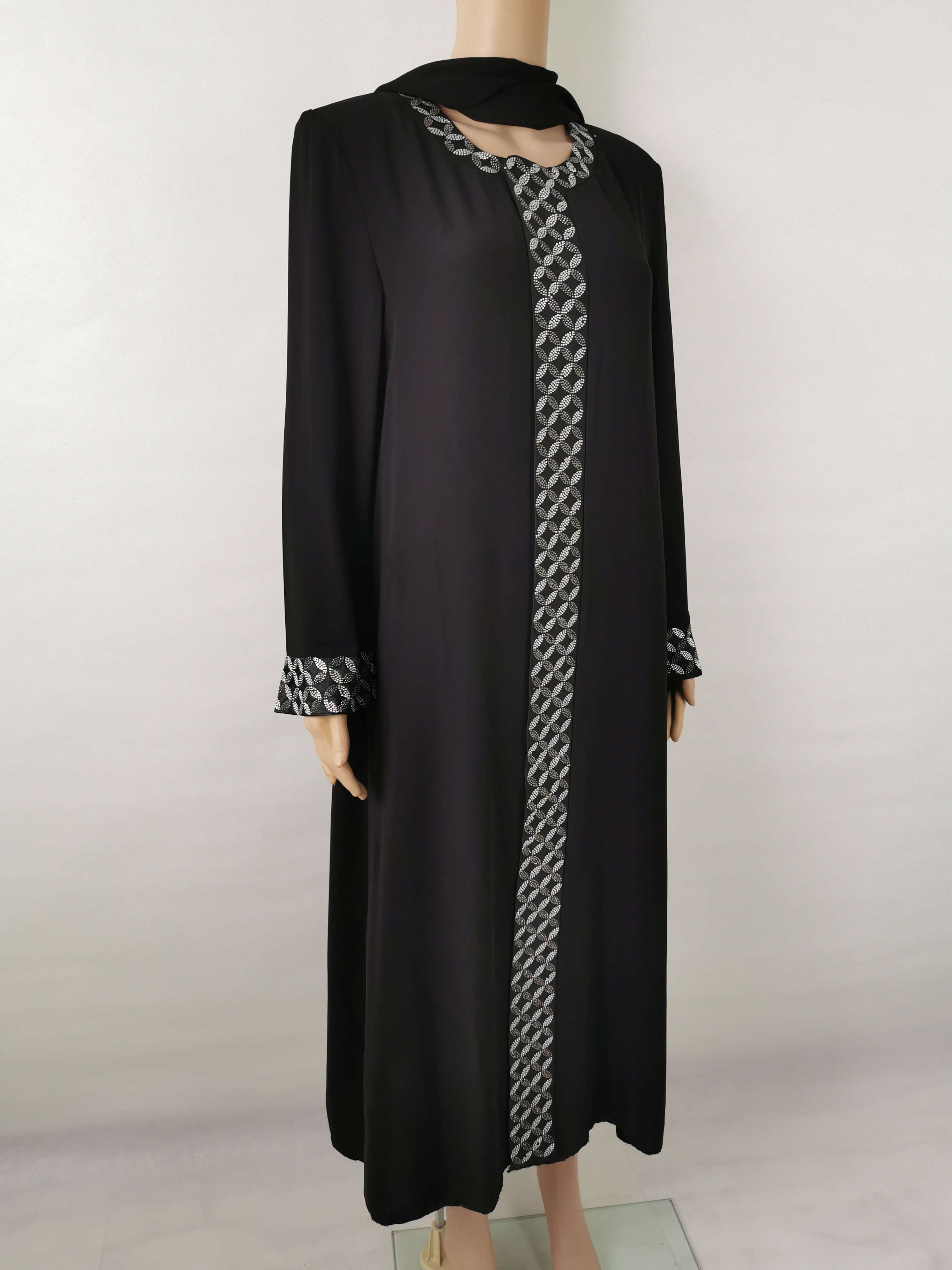 穆斯林女士女装 长袍 礼拜服迪拜时尚女装阿拉伯中东回族夏季薄款