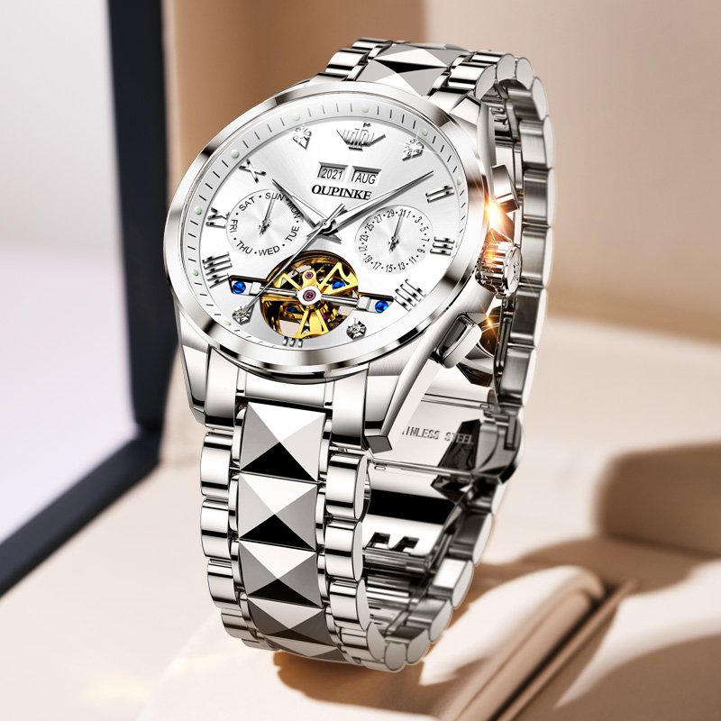 手表男机械表名表3186欧品客旗舰店瑞士金表奢侈品牌十大新款男表