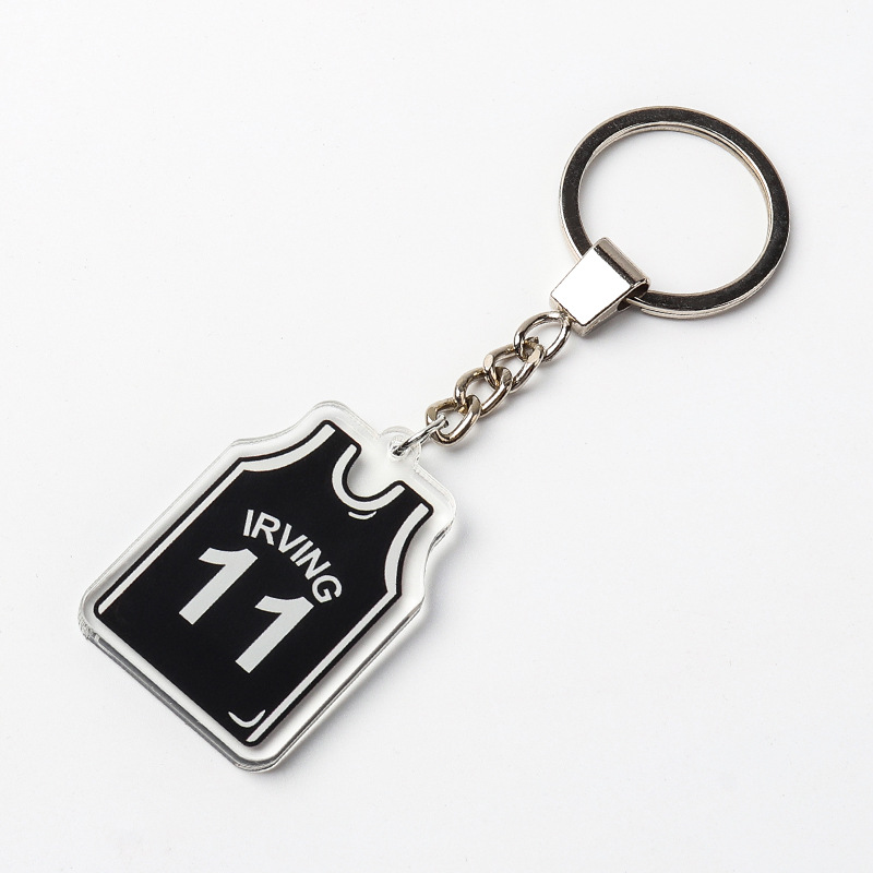 篮球球星篮网队凯里欧文11号球衣钥匙扣书包挂件钥匙链生日礼物