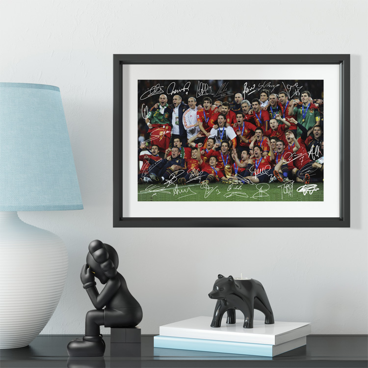 2010年世界杯西班牙队总冠军款相框卡西利亚斯照片墙拉莫斯桌摆台
