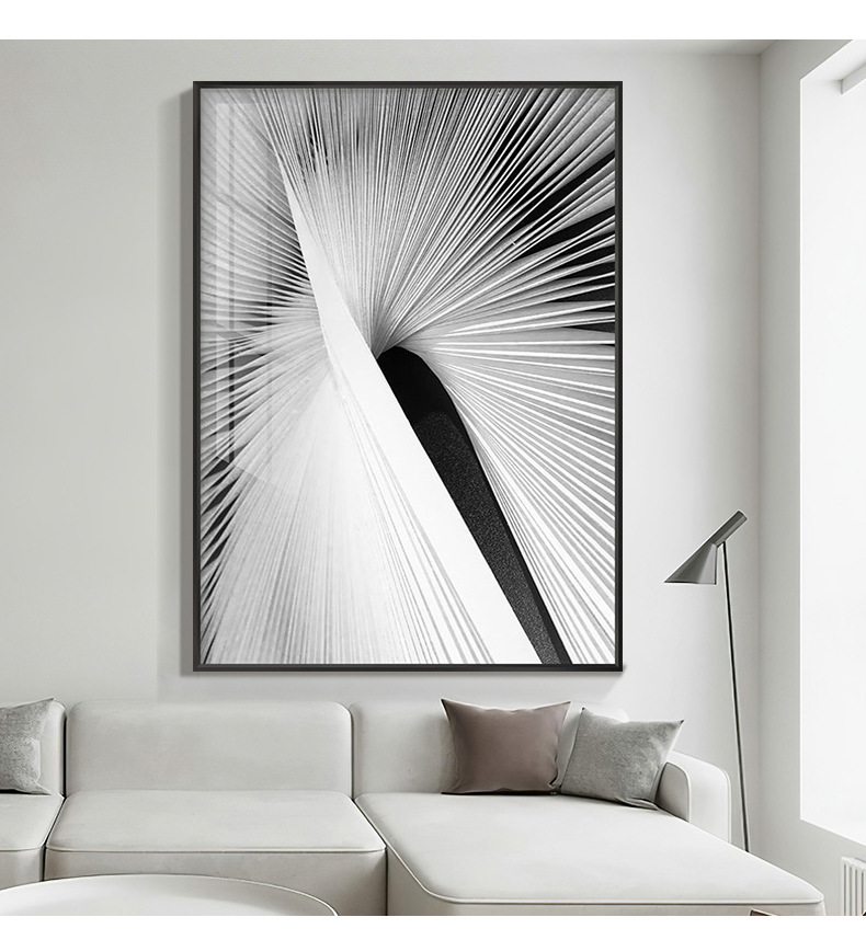 抽象黑白工业风大师抽象艺术挂画挂画样板间装置画大幅落地装饰画