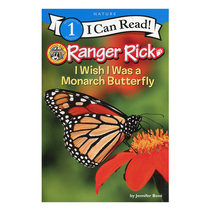 英文原版I Wish I Was a Monarch Butterfly我希望我是一只黑脉金斑蝶  4-8岁nature自然动物科普i can read 1阶英语绘本分级读物