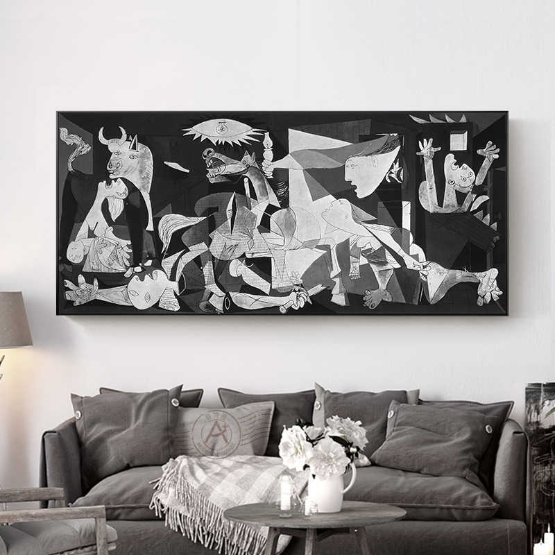 格尔尼卡现代装饰画毕加索卧室艺术画办公室抽象墙画客厅沙发壁画