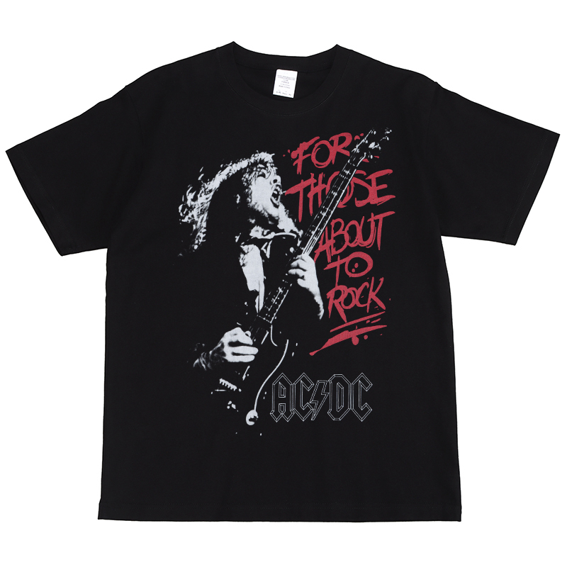 ACDC摇滚乐队美式街头嘻哈朋克nirvana复古数码印花纯棉短袖T恤黑