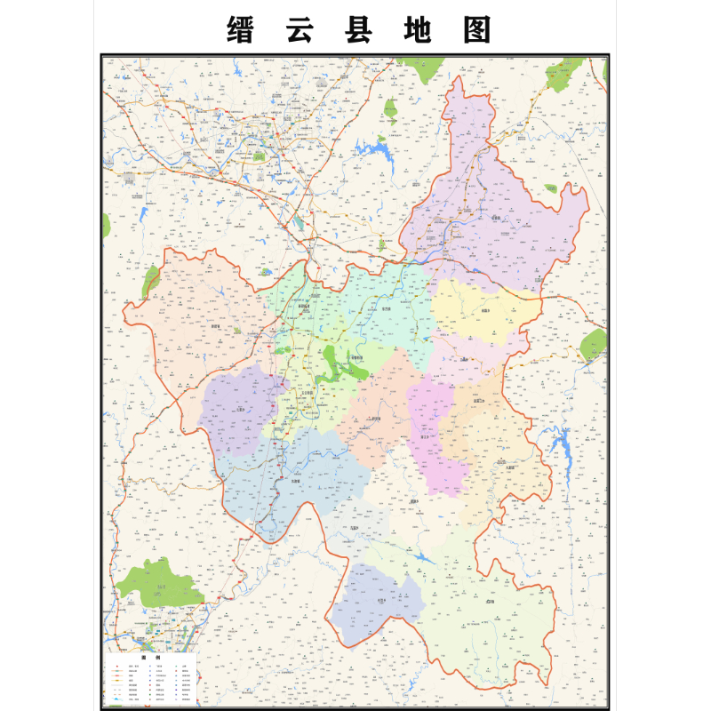 丽水市缙云县地图2023年行政区划市区主城区街道交通地图图片素材
