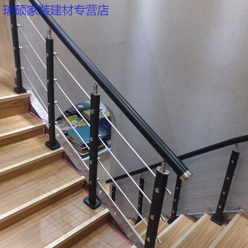朝雨楼梯扶手栏杆护栏立柱阳台PVC简约现代室内家用实木阁楼简易