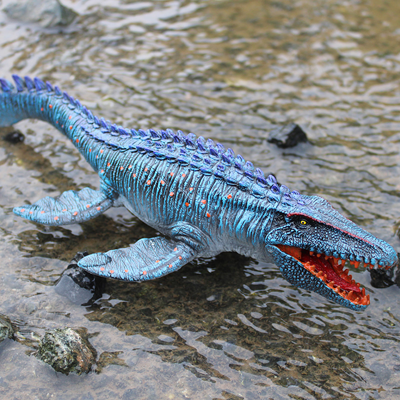 影版沧龙模型仿真动物史前巨兽海洋生物远古时代滑齿鱼龙恐龙玩具