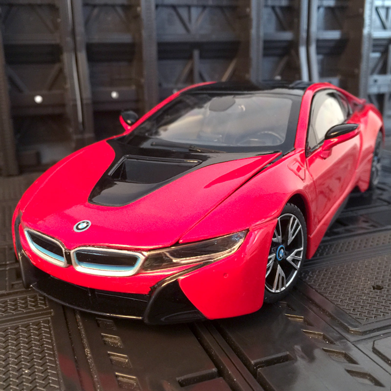 仿真宝马BMW合金汽车模型I8金属轿车玩具车收藏礼品摆件送人1比24