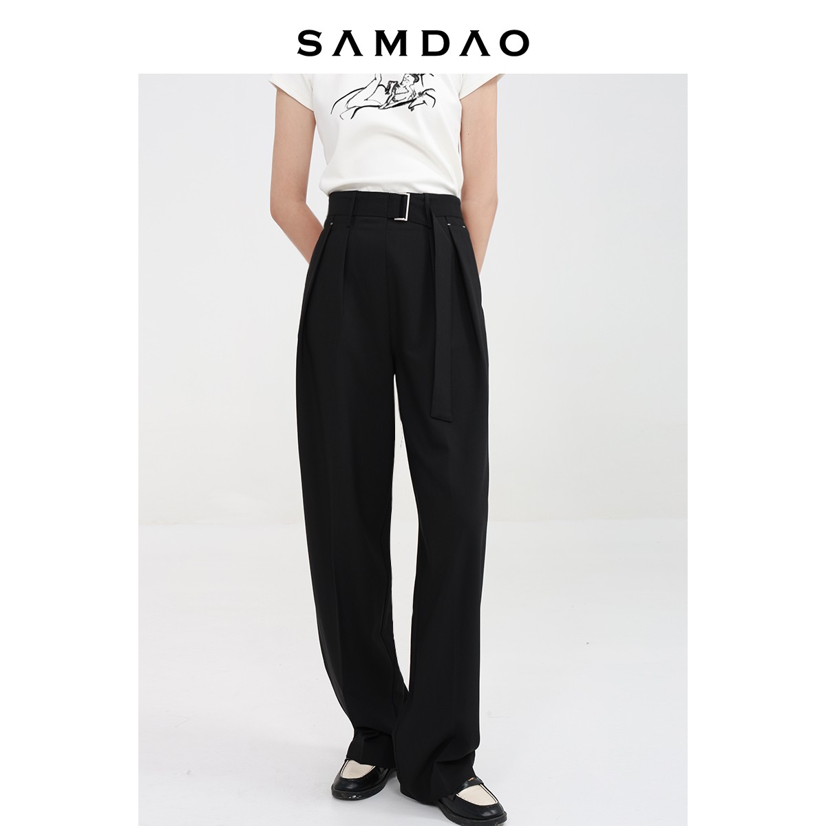 SAMDAO  高品质 细节感 店主强推 色织面料row风西装裤直筒休闲裤
