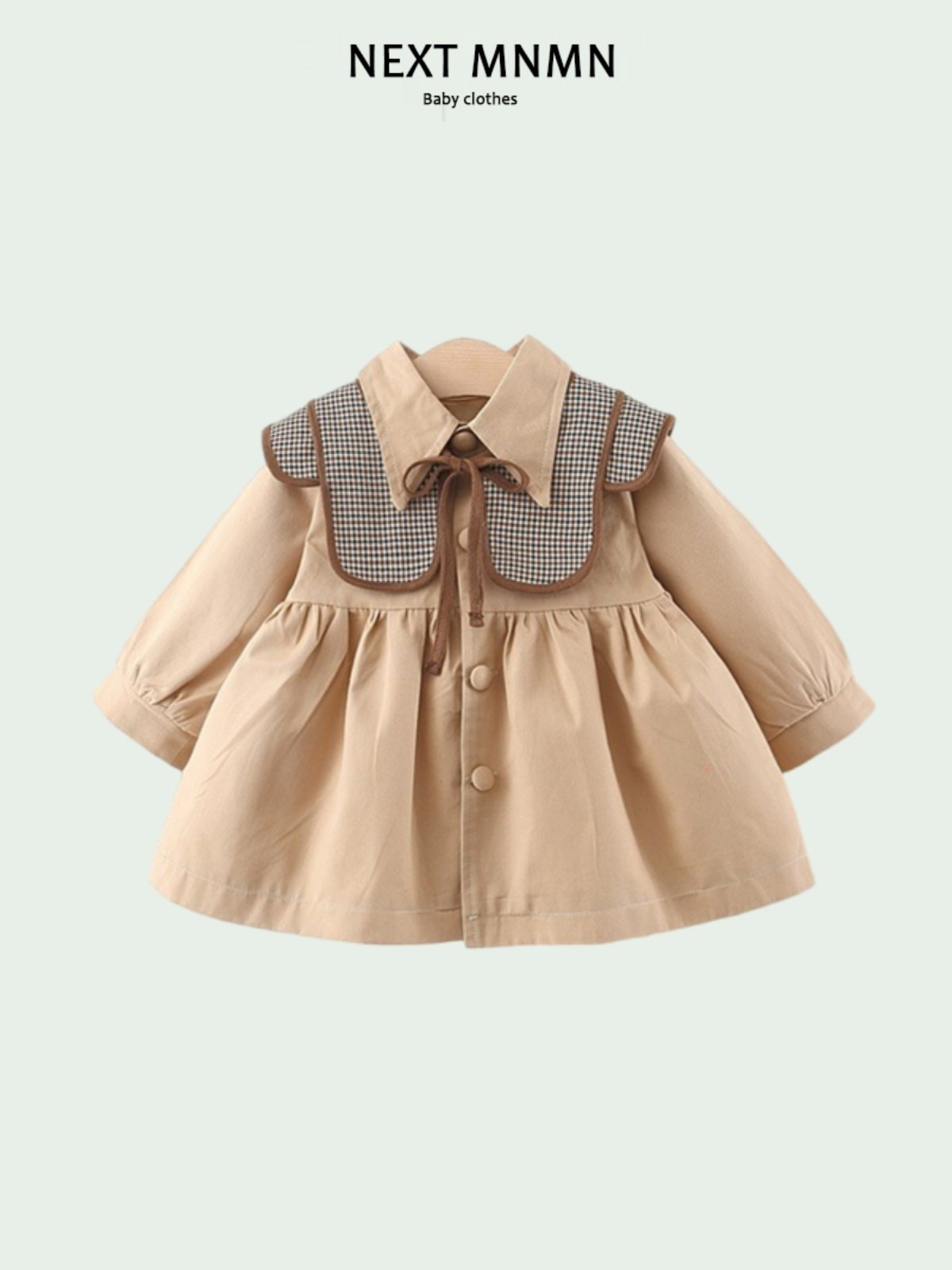 英国NEXT MNMN儿童外套秋季童装女童风衣连衣裙中长款式休闲洋气1