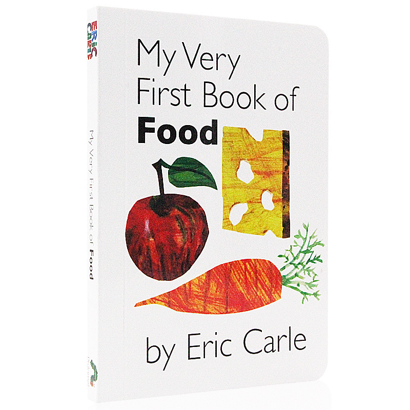 英文原版绘本 卡尔爷爷My Very First Book of Food 食物 幼儿启蒙图书2-5岁 上下翻页配对纸板撕不烂书