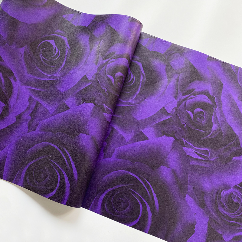 深紫色3D玫瑰花壁纸 直播背景餐厅酒店KTV经典奢华个性墙纸