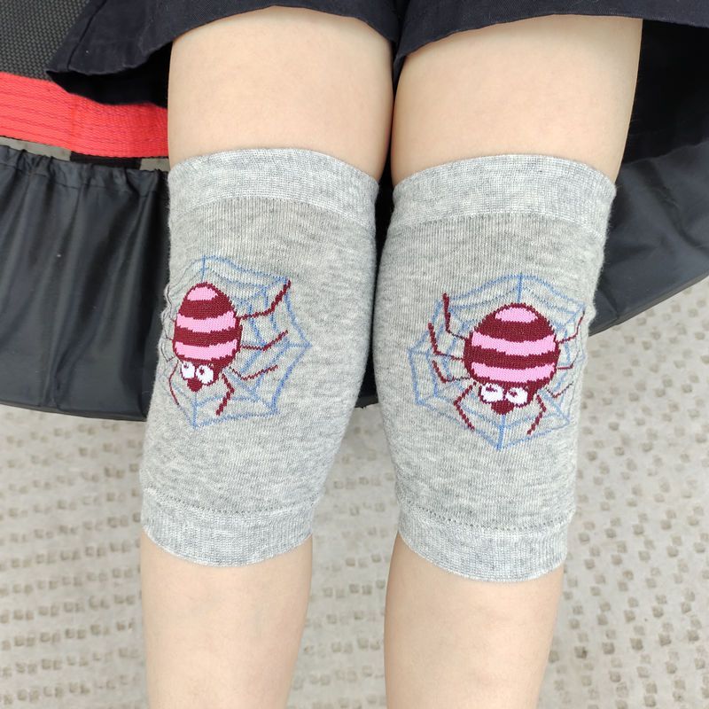 夏季儿童防摔护膝护胳膊肘薄棉卡通男女宝宝学步走路爬行保暖腿套