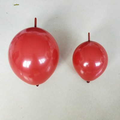 6寸10寸单层石榴红宝石红尾巴针尾气球暗红造型爱心灵可龙气球