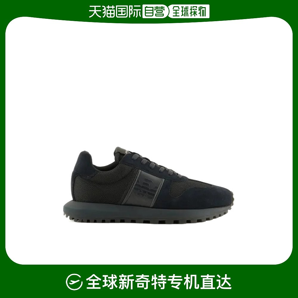 香港直邮Emporio Armani 低帮绒面拼接休闲运动鞋 X4X640XR102