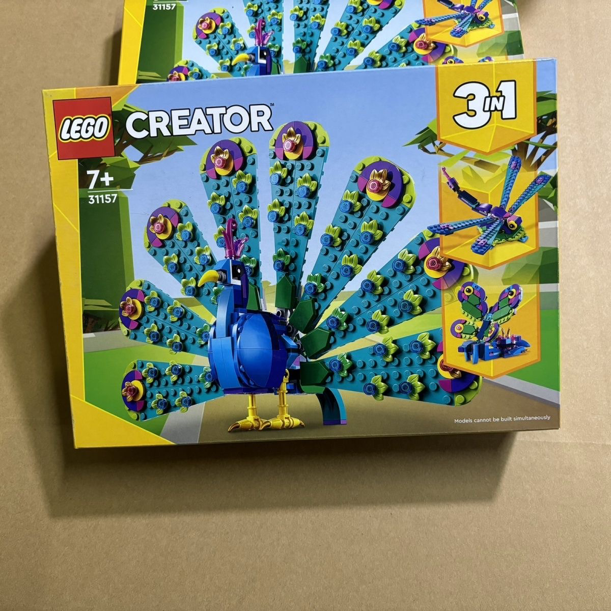 乐高LEGO 31157创意百变三合一异域孔雀儿童益智拼搭积木玩具