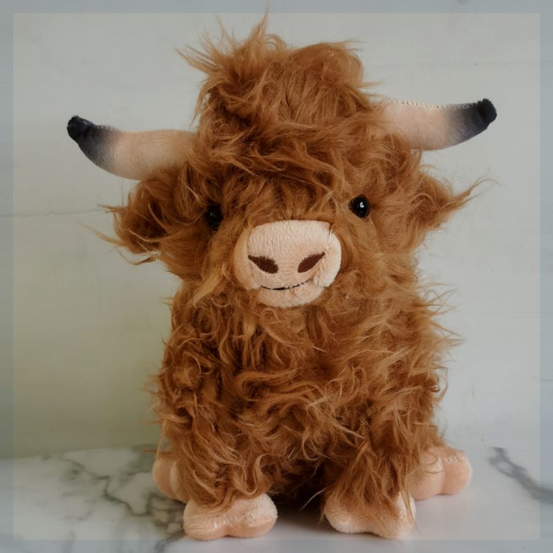 网红Highland Cow苏格兰高地牛毛绒玩具可爱长毛牛公仔现货