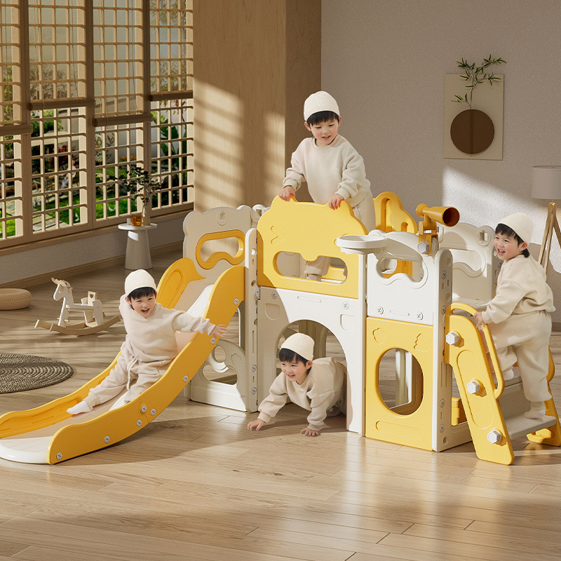 滑滑梯室内家用儿童3到10岁可折叠宝宝大型幼儿园滑梯秋千二合一