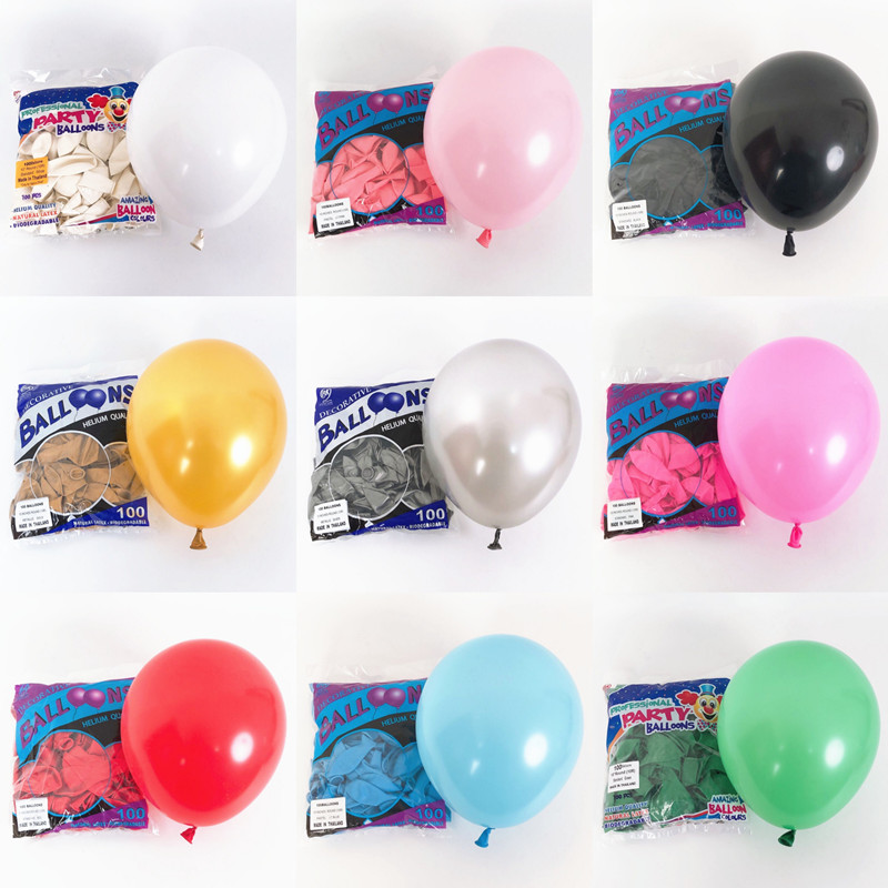 泰国BK10寸圆形气球 进口加厚2.5克标准色亚光婚庆派对装饰气球