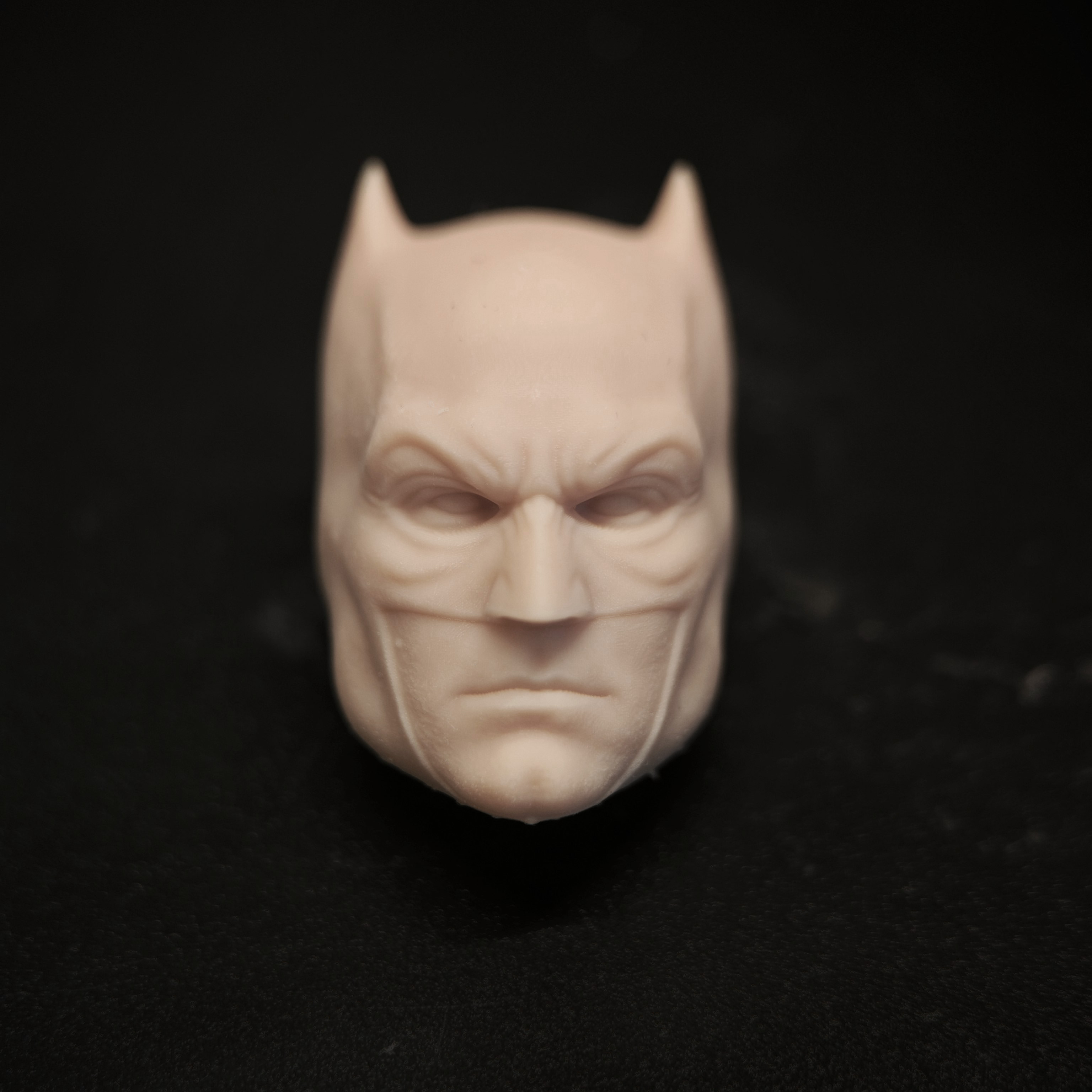 HL1014 1/12正义联盟 蝙蝠侠 大本定制面具6寸头雕白模 麦克法兰