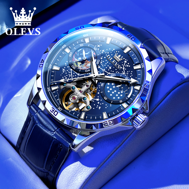 瑞士认证男款手表男士机械表正品全自动镂空夜光防水星空品牌腕表
