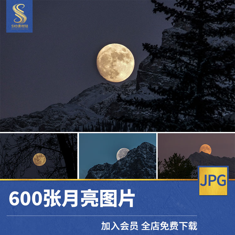 高清月球月亮风景4K8K超清摄影照片图集壁纸海报JPG图片设计素材