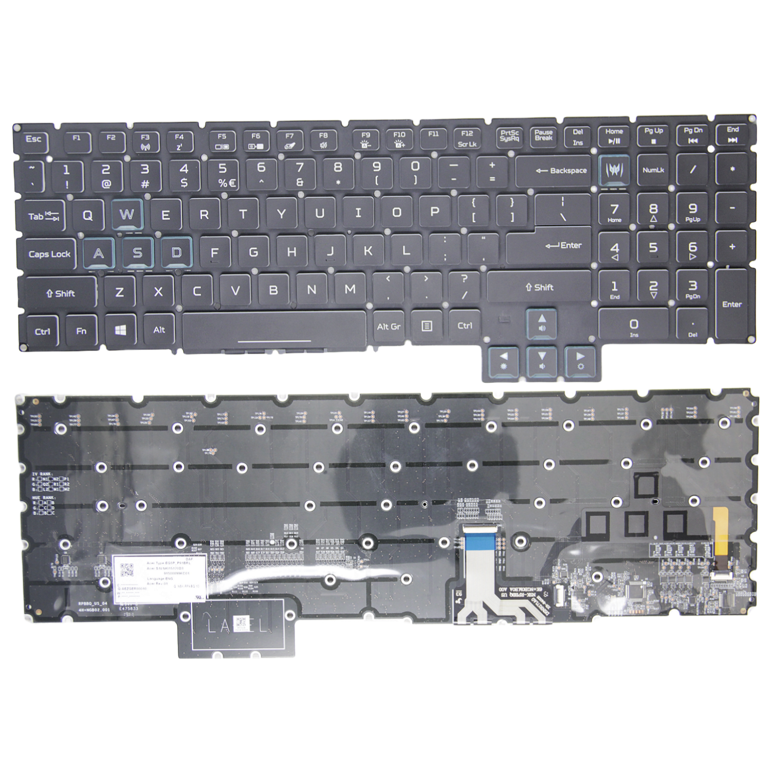 ACER宏基 PH717掠夺者战斧700 PH717-71 N17Q11笔记本键盘RGB背光