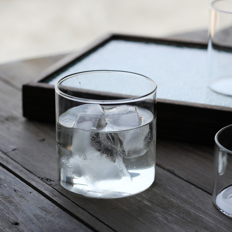 简约高硼硅耐热咖啡杯透明直身杯玻璃杯牛奶杯果汁水杯可定制LOGO