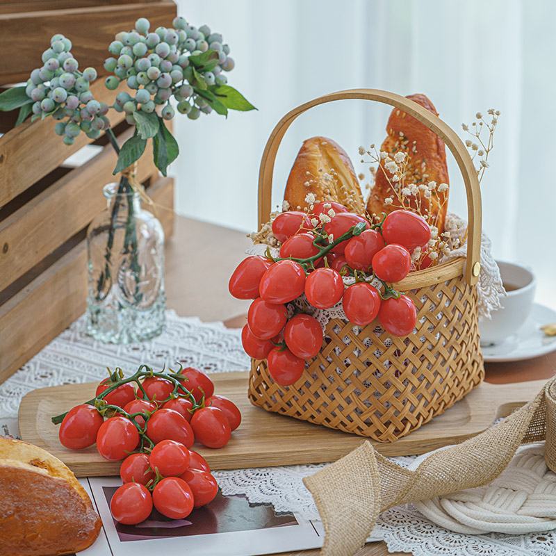 仿真水果模型圣女果小番茄野餐拍照道具美食摄影厨房场景装饰布置