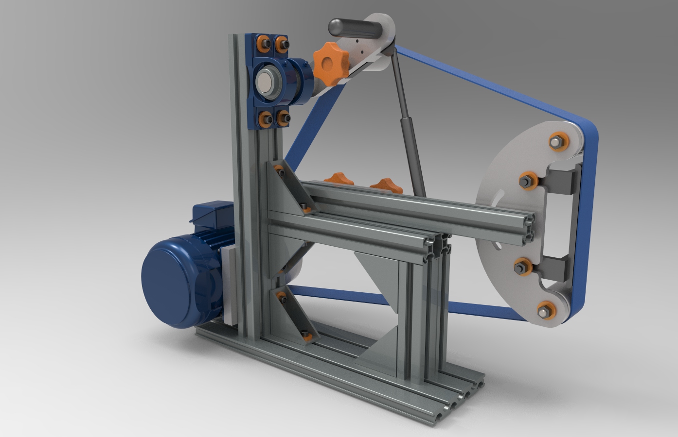 砂带打磨机3D建模图纸 Rhino设计 3dm格式 带式磨光机