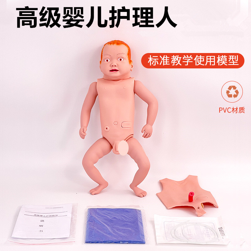 高级婴儿护理人模型 组合式婴儿护理模拟人 小儿插管导尿模型人