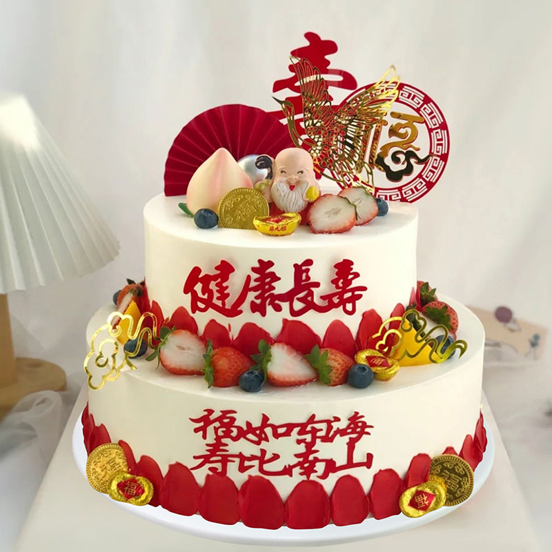 仿真蛋糕模型网红2023新款双层水果小仙女芭蕾舞女孩定制塑胶样品