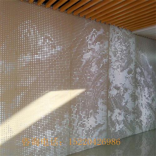 定制室内铝合金板材幕墙装饰冲孔图案铝单板烤漆雕花镂空密拼扣板