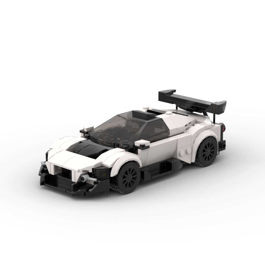 国产小颗粒MOC儿童益智玩具拼搭积木赛车跑车Zenvo TSR-S创意模型