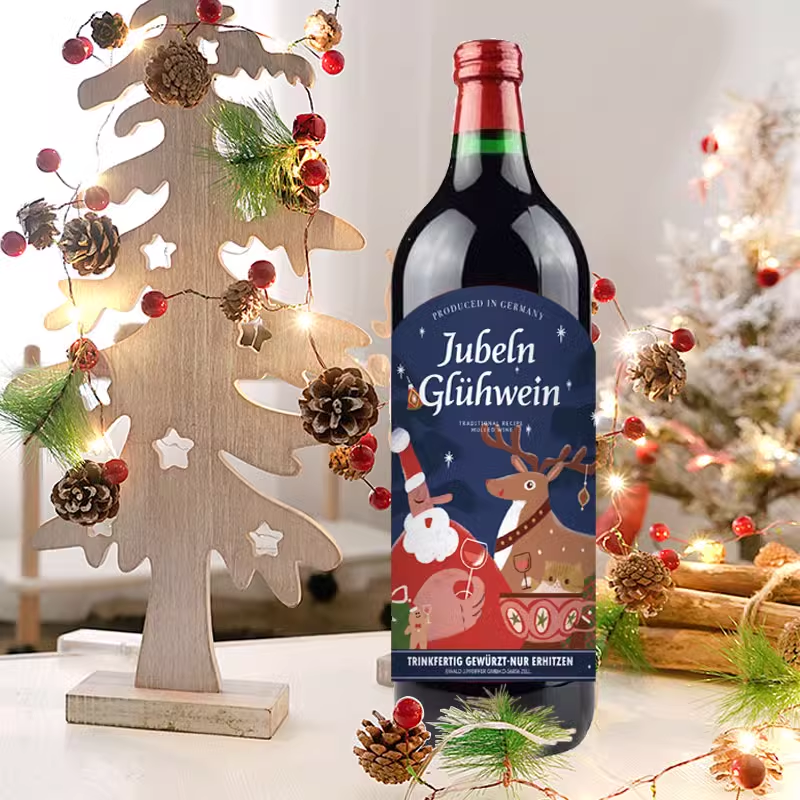 举杯热红酒送香料包德国原瓶Jubeln举杯圣诞热红酒冬日暖身1L装