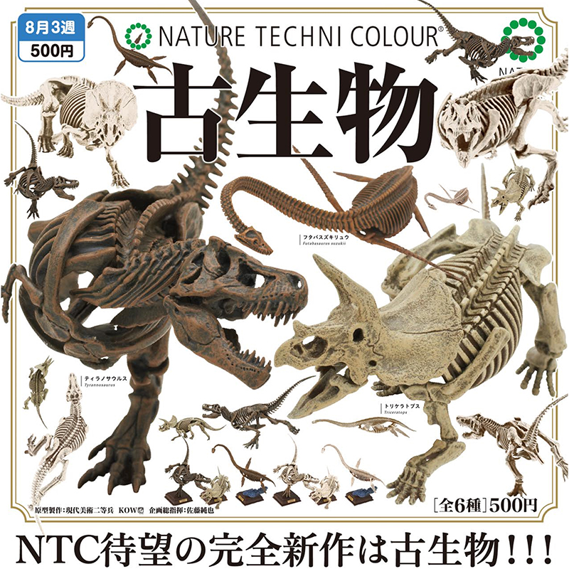 预售×日本正版IKIMON 古代生物特装版扭蛋 恐龙化石骨骼潮玩摆件