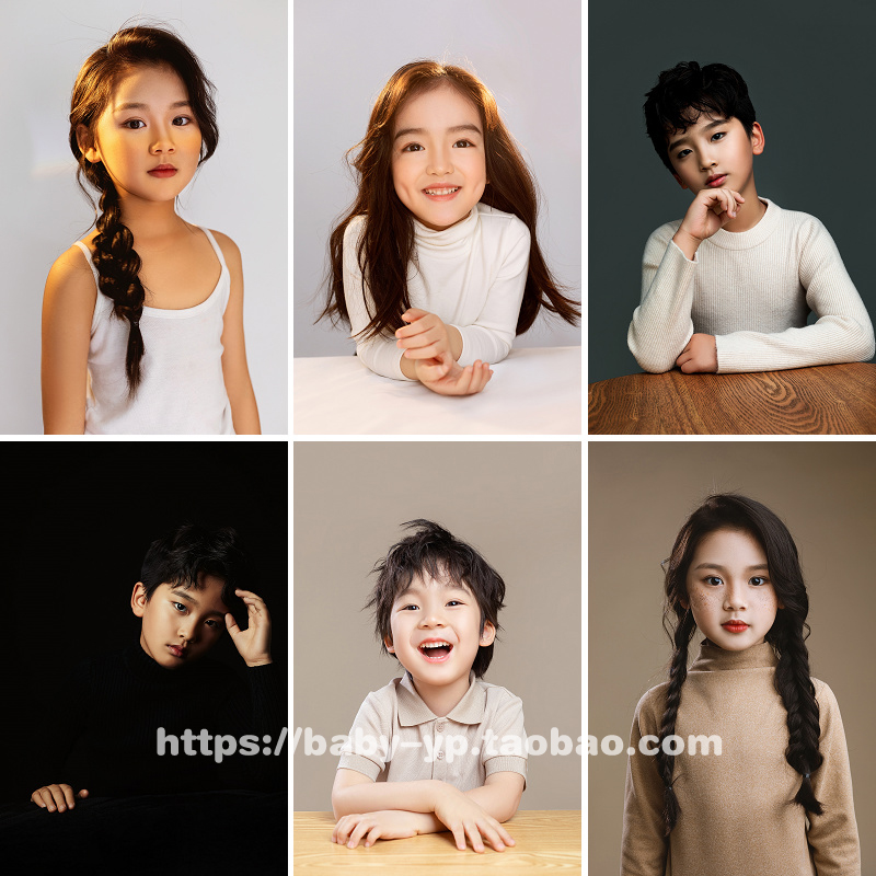 2022年儿童肖像写真样片照相馆主题摄影全家福亲子样照放大片50张