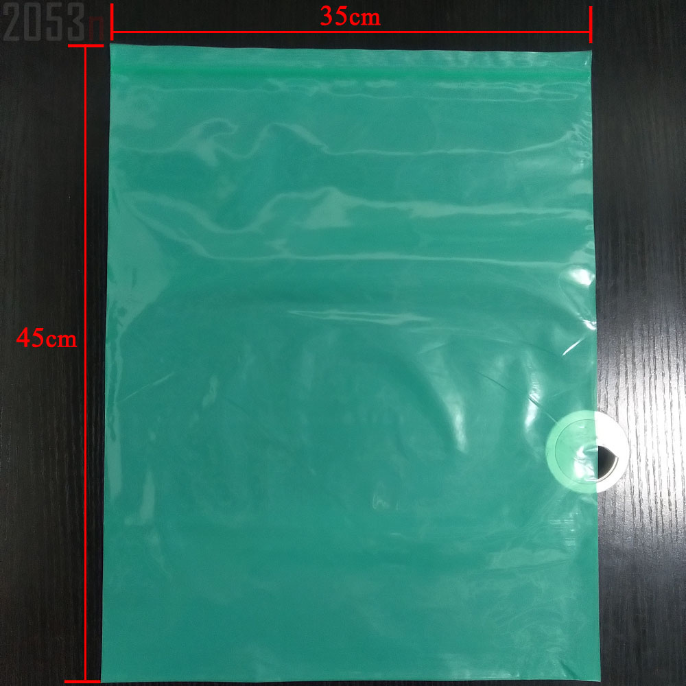35*45cm18丝厚绿色自封袋大号彩色密封包装袋服饰五金备件袋100个