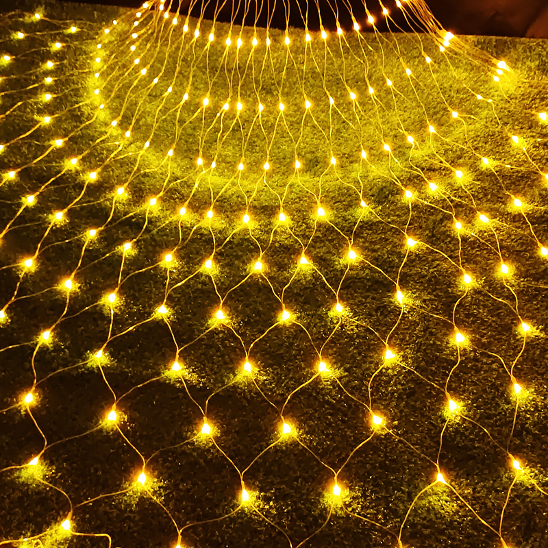 LED防水网灯串彩灯网状渔网灯满天星圣诞节日婚庆酒吧户外装饰灯