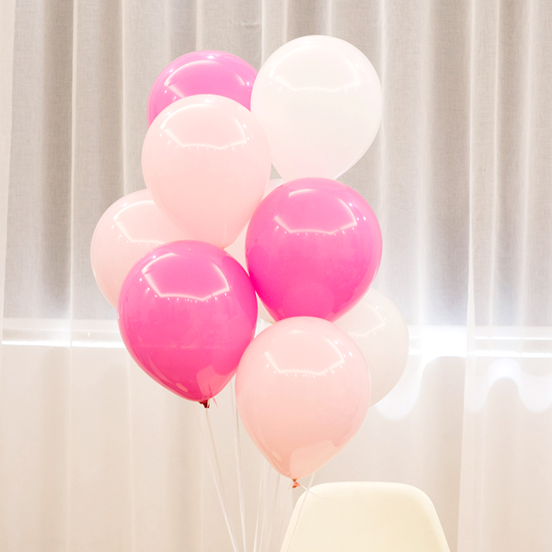 10寸加厚亚光蒂芙尼蓝粉乳胶气球宝宝生日布置成人结婚装饰派对
