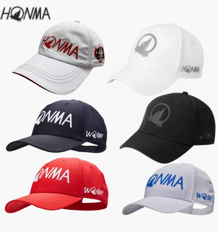 正品HONMA 高尔夫球帽男女同款棒球帽六片帽运动球帽休闲时尚帽子