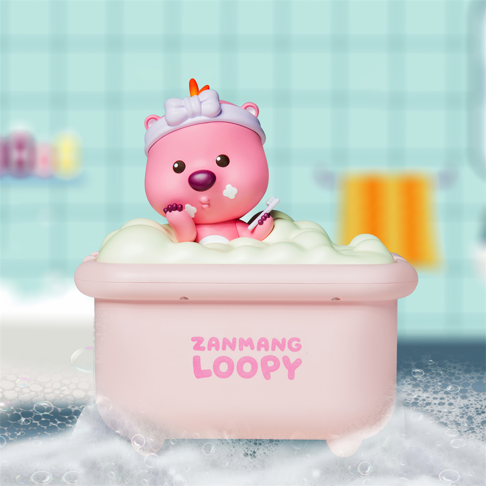 正版韩国zanmang loopy小海狸露比浴缸造型桶可作手机支架抽纸盒