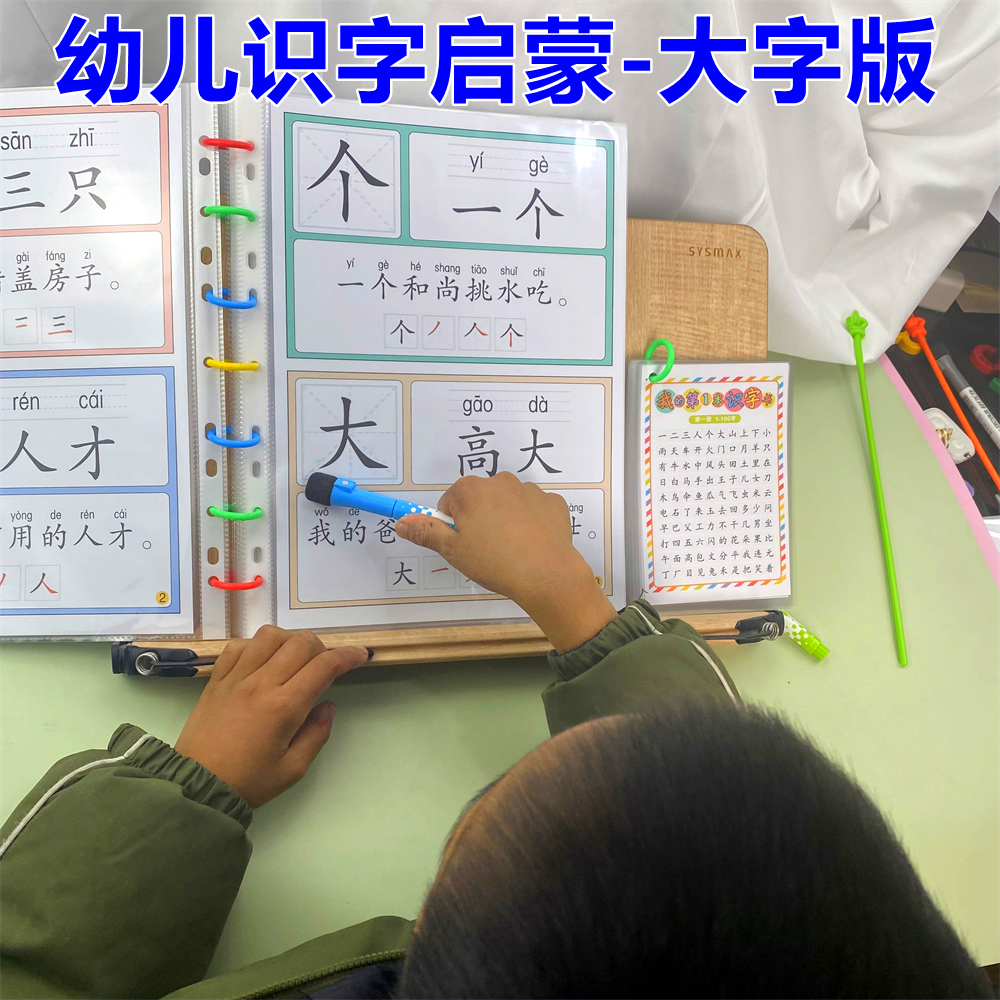 洪注恩音识字我的第一本汉字书大字拼音版认字卡片幼儿宝宝早教神