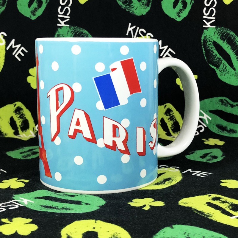 法国进口个性卡通巴黎Paris埃菲尔铁塔陶瓷杯马克杯水杯咖啡杯子