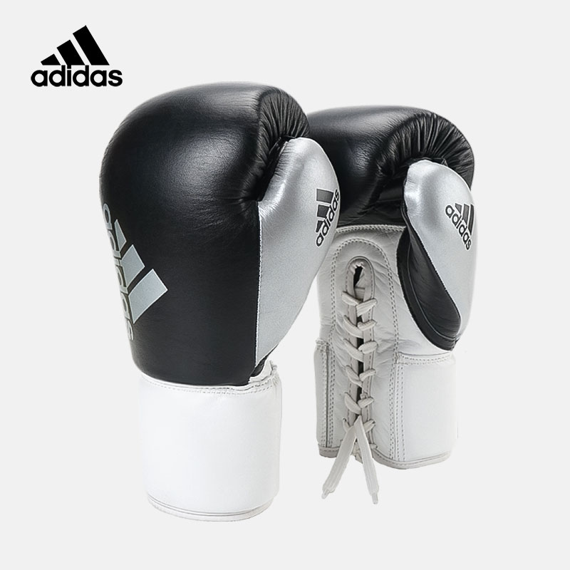 adidas阿迪达斯职业比赛拳击手套 擂台专业绑绳皮拳套Hybrid400PL