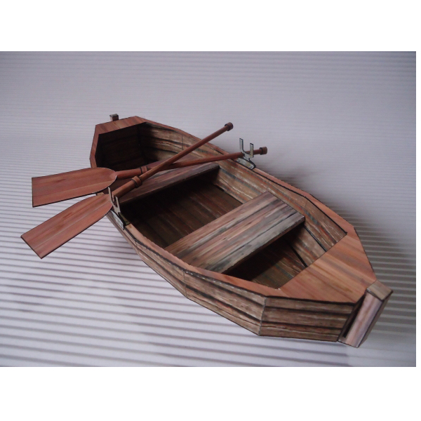 儿童手工折纸DIY拼装立体3D纸质模型制作仿真船模卡通小船小木舟